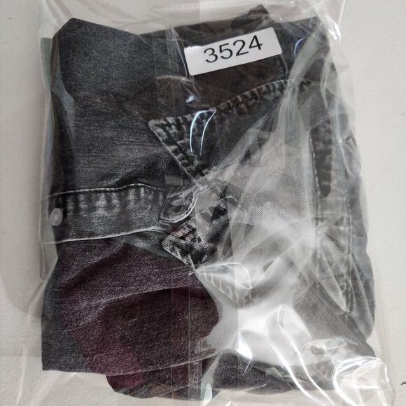 Denim Dress Sleeveless Gray Acid Wash Denim Button-Up Tunic Tiered Skirt Design - Picture 13 of 13